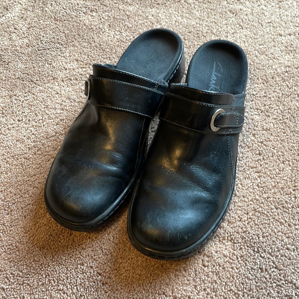 Black Clark’s dress clogs women’s size 10